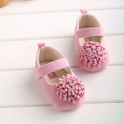 Baby Shoes - 5 Color Options Flower Shoes 0-18M