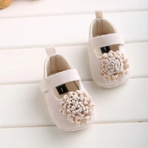 Baby Shoes - 5 Color Options Flower Shoes 0-18M