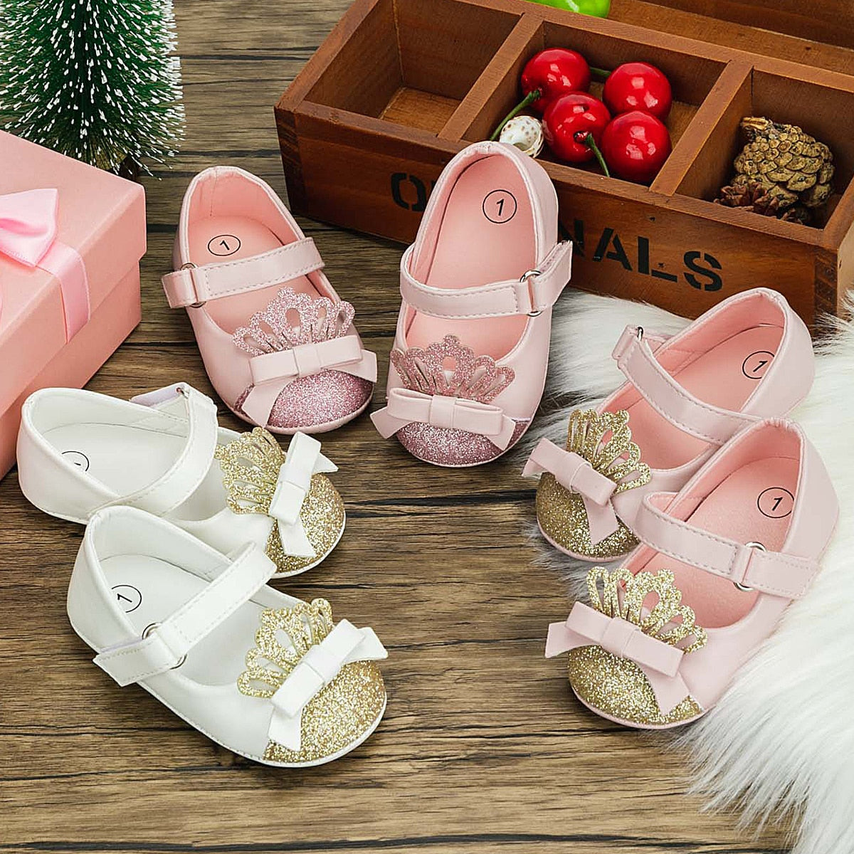 Baby Shoes - Princess Baby Girls First Walkers 0-18M