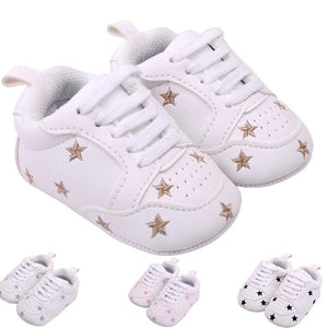 Baby Shoes - Star Pattern First Walkers Sneakers