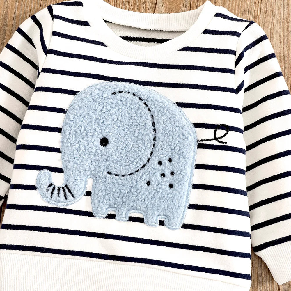 Baby & Toddler - Baby Boy Elephant Top Jeans Set