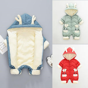 Jumpsuit - Cute Soft & Warm Hooded Newborn Snowsuit Jumpsuit