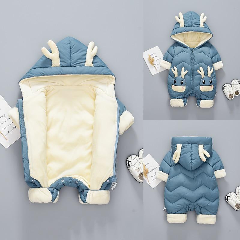 Jumpsuit - Cute Soft & Warm Hooded Newborn Snowsuit Jumpsuit