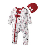 Newborn Baby Girl Jumpsuit With Hat