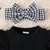 Baby Girl Fall Plaid Clothes Set