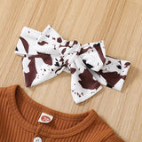 Newborn Infant Baby Girl Leopard Clothes Set