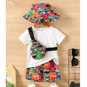 Baby Boys 4pcs Funny Clothes Set