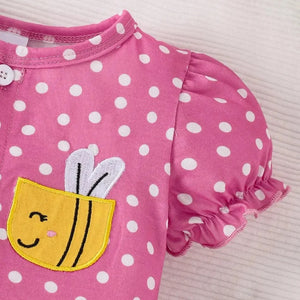 Newborn Infant Baby Short Sleeve Jumpsuit