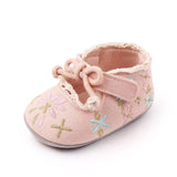 Flower Embroidery Baby Girl Shoes 0-18M
