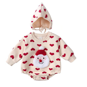 Christmas Baby Toddler Warm Rompers Sets