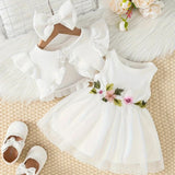 Adorable Baby Girl Jacket Dress Headband Set