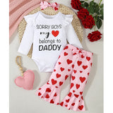 Newborn Baby Girl Clothing Set My Heart Belongs To Daddy