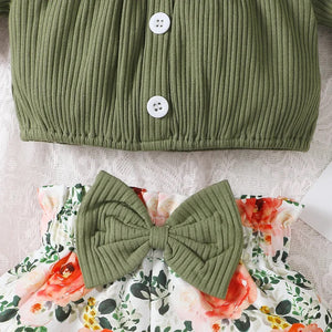 Baby Girls Summer Floral Clothes Set