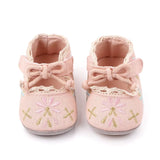 Flower Embroidery Baby Girl Shoes 0-18M