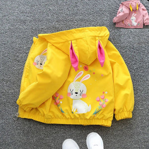 Baby Girls Toddler Rabbit Windbreaker Coat