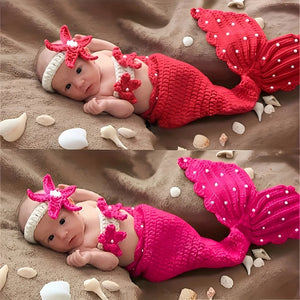 Mermaid Knitted Photography Costume