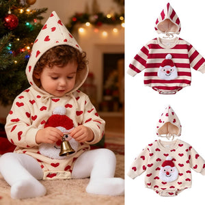 Christmas Baby Toddler Warm Rompers Sets