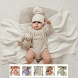 Hello World Rompers Hat Newborn Photography