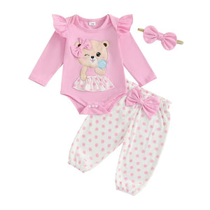 Baby Girls Fall Embroidery Clothes Sets