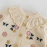 Baby Girls Flower Embroidery Cardigan