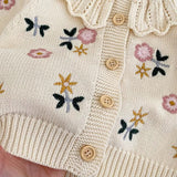 Baby Girls Flower Embroidery Cardigan