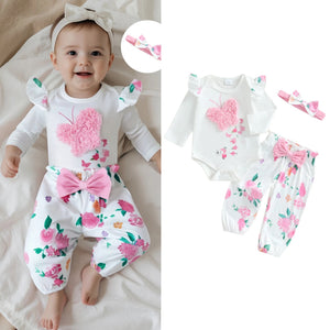 Baby Girls Long Sleeve Butterfly Clothing Set