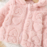 Baby Girl Toddler Fleece Hooded Jacket