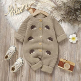 Baby Knitted Winter Hedgehog Jumpsuits