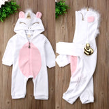 Unicorn Hooded Rompers 0-24M