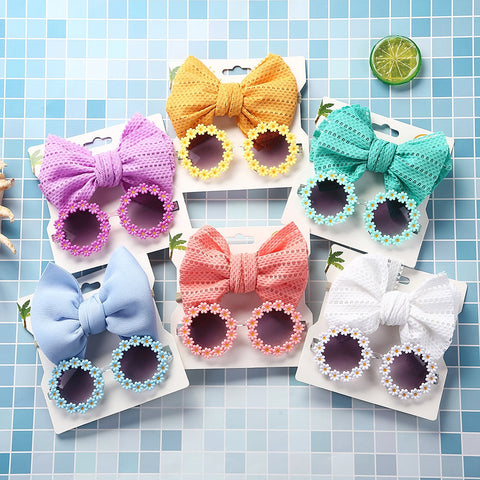 Baby Accessories - Daisy Flower Sunglasses Baby Headband Set
