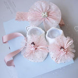 Newborn Baby Girl Lovely Socks Headband Set