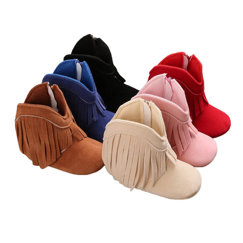 Baby Boots - Baby Girls Tassel Boots