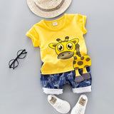 Baby Clothes - 2PC Giraffe Clothes Set T-shirt & Pants