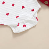 Baby Clothes - Baby Girl Heart Pattern Clothes Set 0-18M