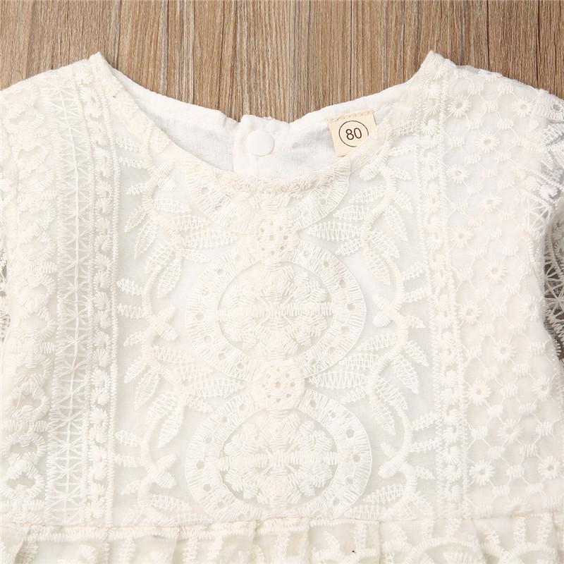 Baby Clothes - Baby Girl Long Sleeve Lace Rompers