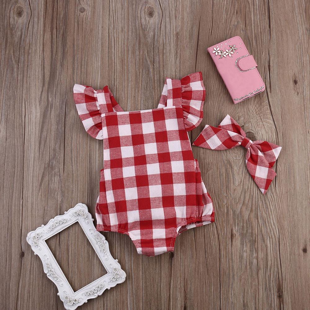 Baby Clothes - Baby Girl Rompers + Hairpin Set