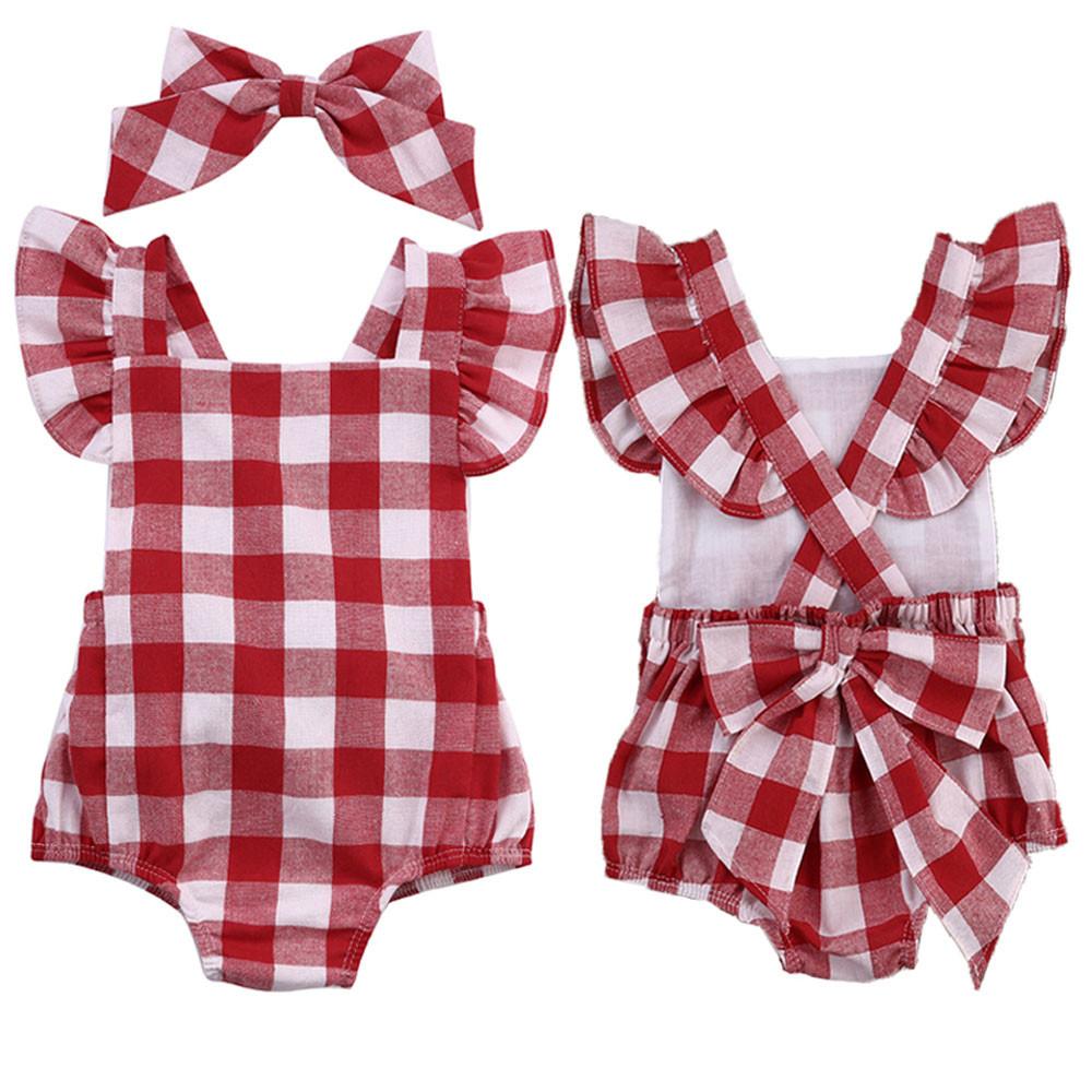 Baby Clothes - Baby Girl Rompers + Hairpin Set