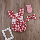 Baby Clothes - Baby Girl Rompers + Hairpin Set