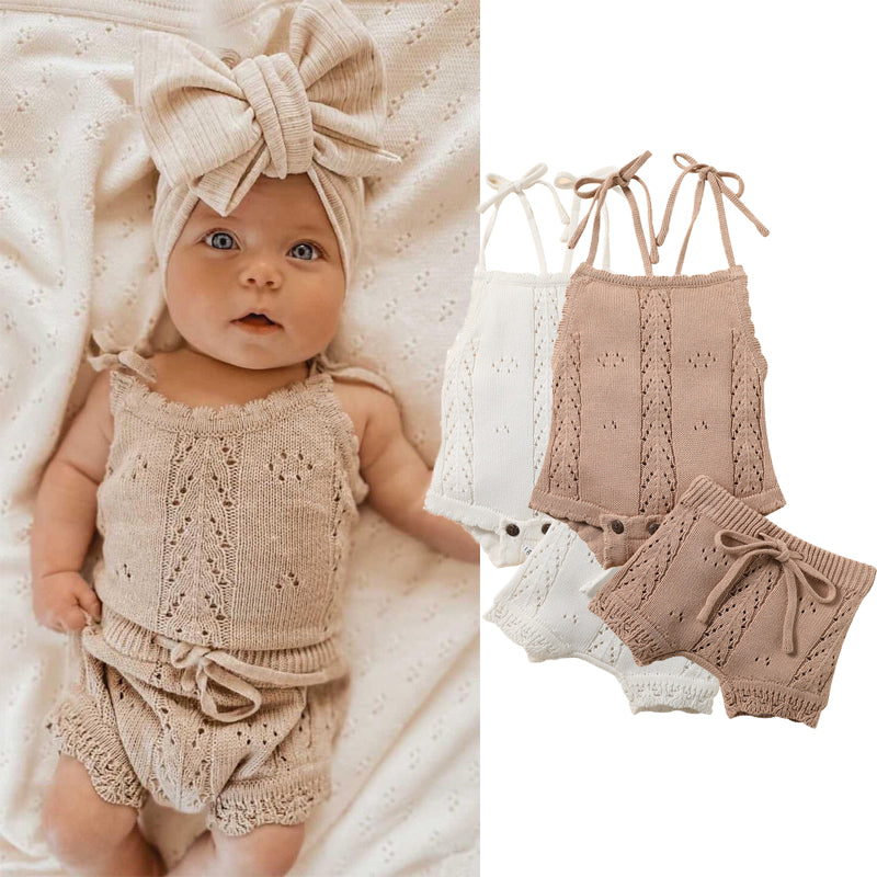 Elite Store Baby Girl Summer Clothes Set Khaki / 12 Months