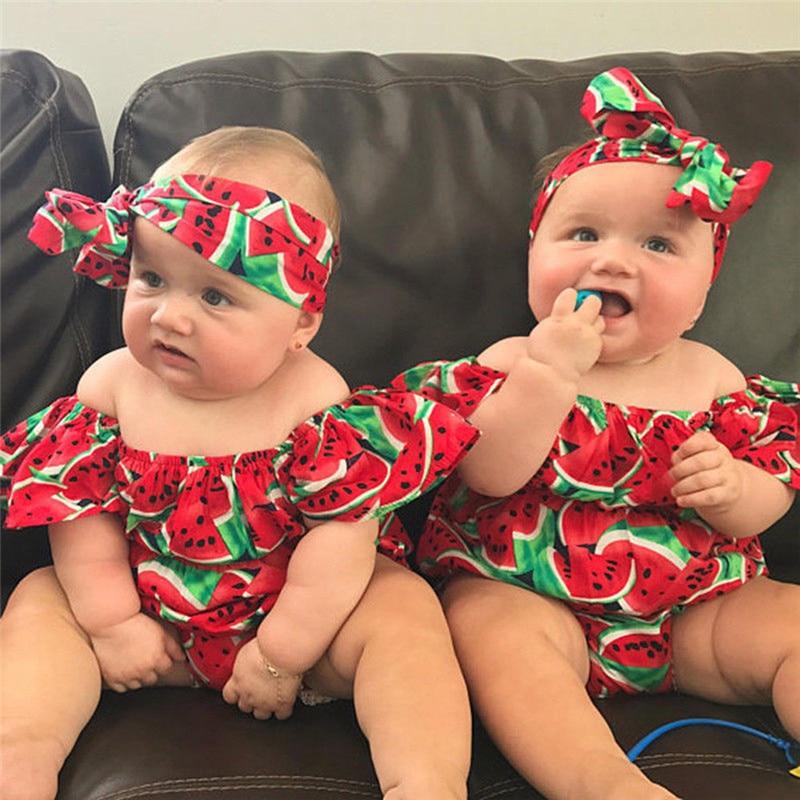 Baby Clothes - Baby Girl Watermelon Clothes Set