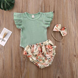 Baby Clothes - Baby Girls Floral Clothes Set