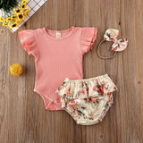 Baby Clothes - Baby Girls Floral Clothes Set