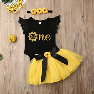 Baby Girls Sunflower Clothes Set