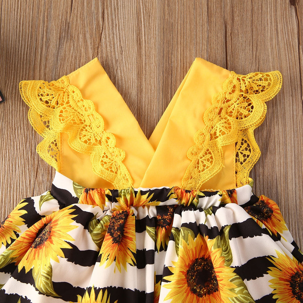 Baby Clothes - Baby Girls Sunflower Clothes Sets