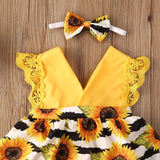 Baby Clothes - Baby Girls Sunflower Clothes Sets