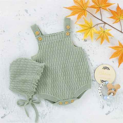 Baby Clothes - Baby Knitted Romper Clothes Set