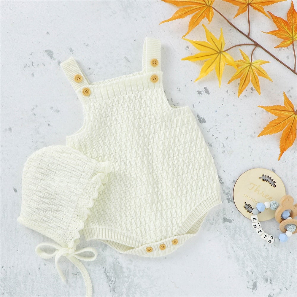 Baby Clothes - Baby Knitted Romper Clothes Set