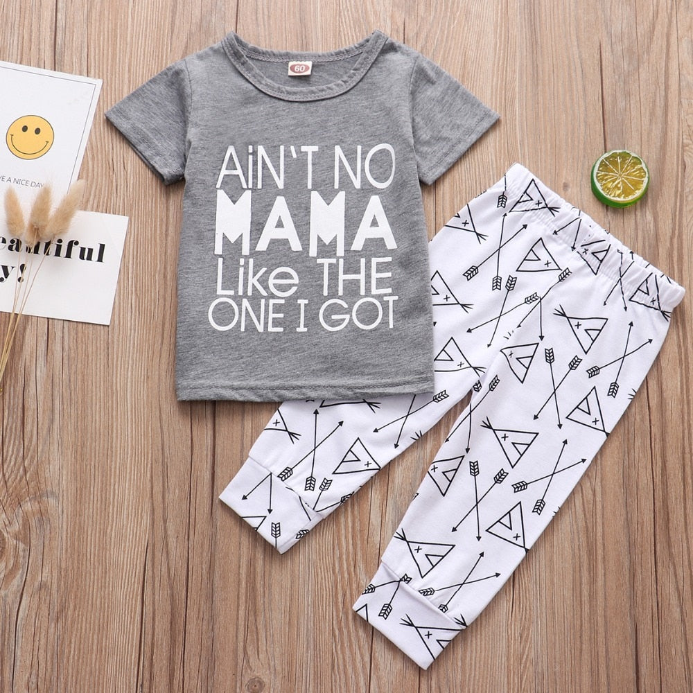 Baby Clothes - Cute Cotton Clothes Set Tshirt+Pants