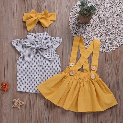 Cute Polka Dot Girls Clothes Set
