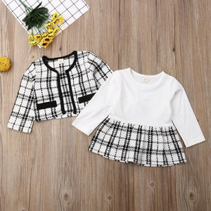 Elegant Plaid Clothing Set